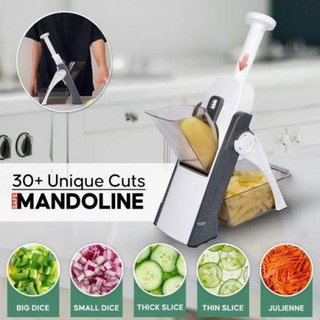 5 in 1 Vegetable Cutter with spring slicer Pump Multifunctional Vegetable Chopper