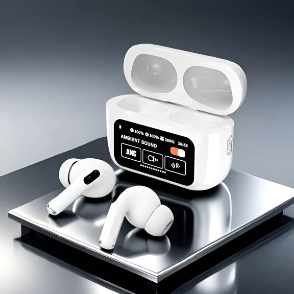 Anc Air Pods Smart Led Display Earbuds – White