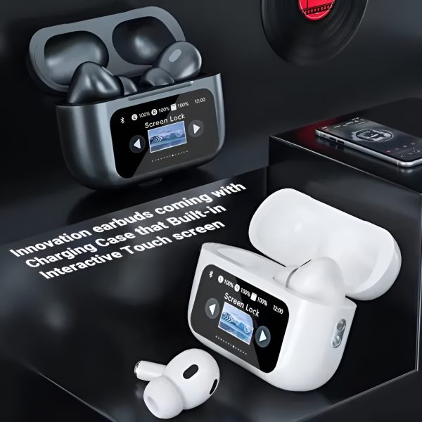 Anc Air Pods Smart Led Display Earbuds – White